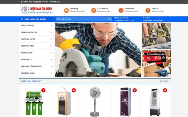 Mẫu web điện máy 06 – shop online