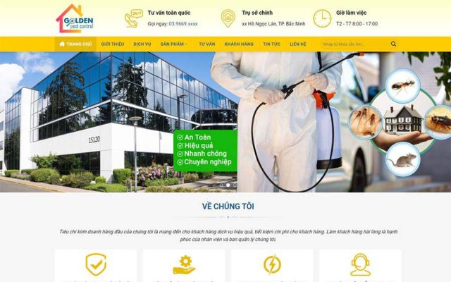 Mẫu web diệt côn trùng – dịch vụ môi trường