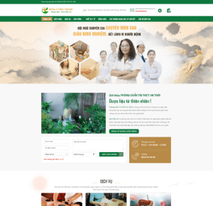 Mẫu Website Phòng Khám Đông Y – Sản Phẩm Đông Y – Cài Đặt Sẵn