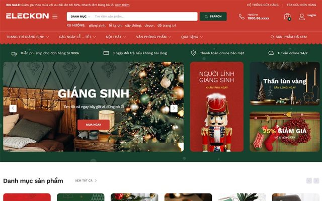 Mẫu web bán đồ trang trí quà tặng 01