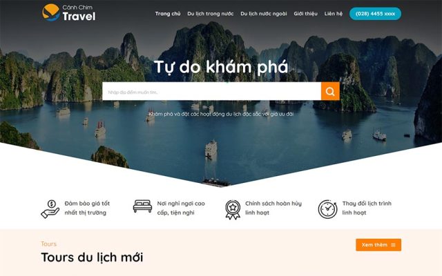 Mẫu web du lịch 17