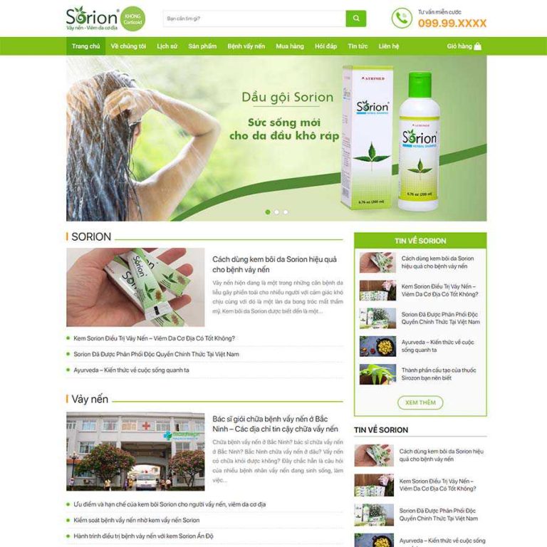 Mẫu web bán dược phẩm 04 – shop online