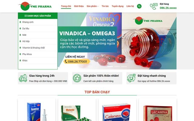 Mẫu web dược phẩm 06