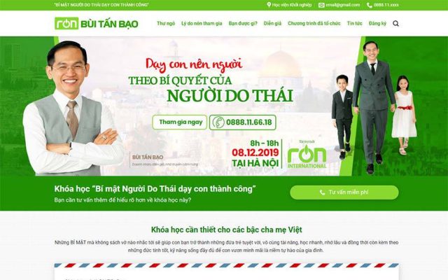 Mẫu web khóa học đào tạo 10