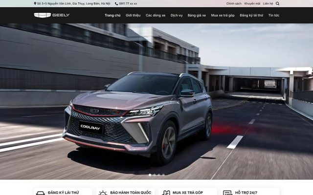 Mẫu web showroom ô tô 18