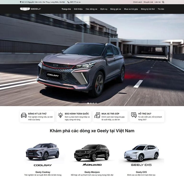 Mẫu web showroom ô tô 18