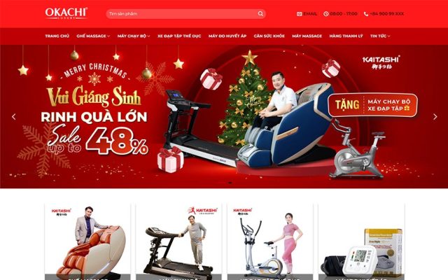 Mẫu web shop thiết bị sức khỏe 01
