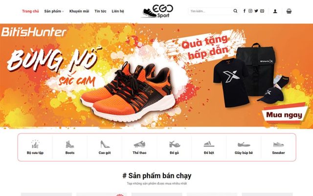 Mẫu web shop thời trang, giày thể thao 23