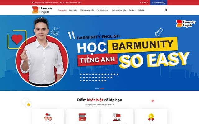 Mẫu web trung tâm ngoại ngữ, anh ngữ 07