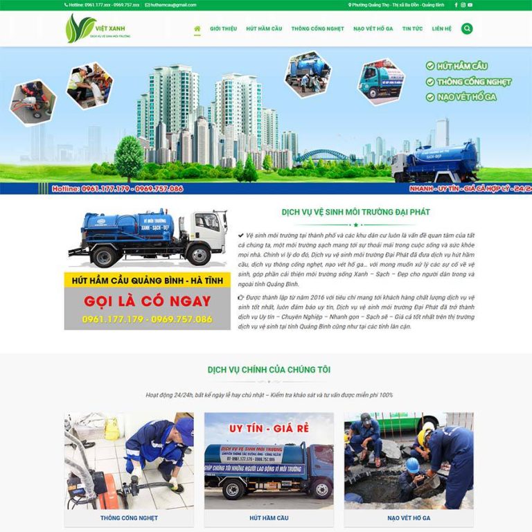 Mẫu web dịch vụ hút hầm cầu 06