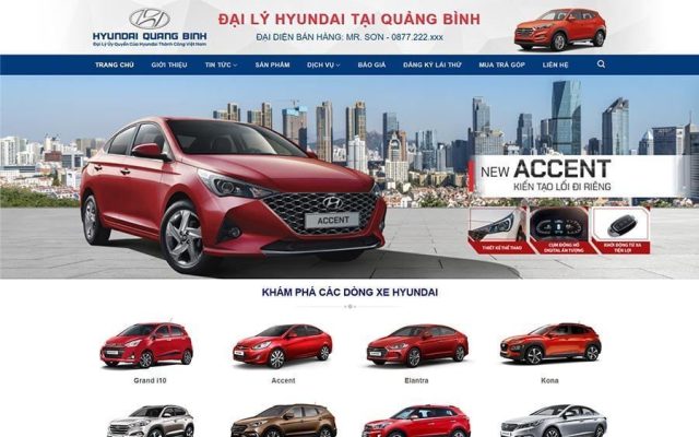 Mẫu web showroom ô tô 03