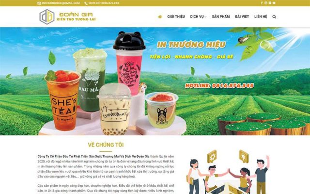 Mẫu web in nhựa – dịch vụ in ấn
