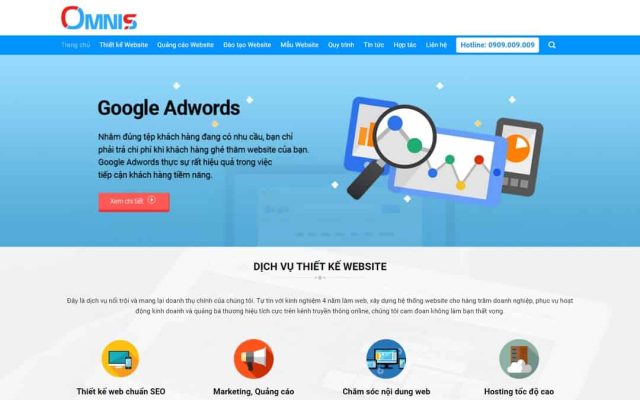 Mẫu web dịch vụ thiết kế , marketing online