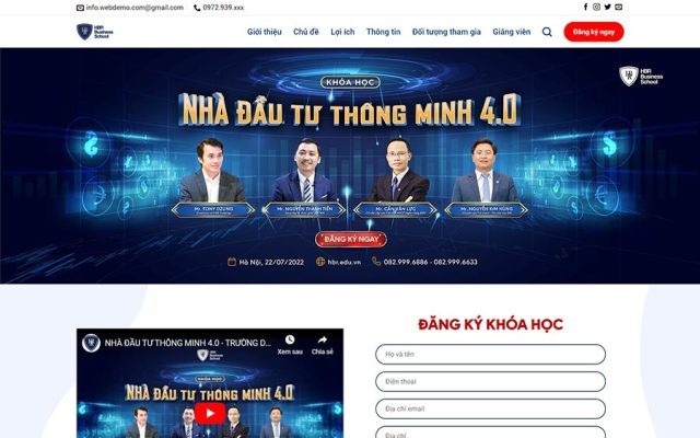 Mẫu web khóa học đầu tư 03