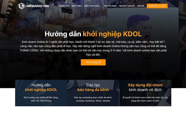 Mẫu web khóa học kinh doanh online 04