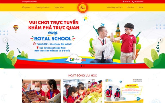 Mẫu web trường mầm non 01