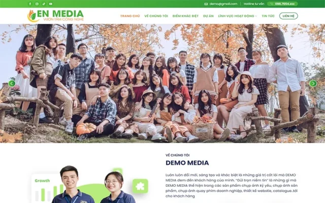 Mẫu web công ty marketing media – truyền thông