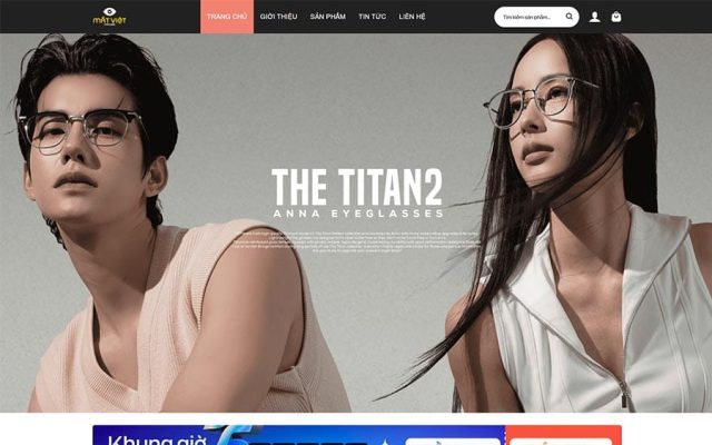 Mẫu web cửa hàng kính mắt 01