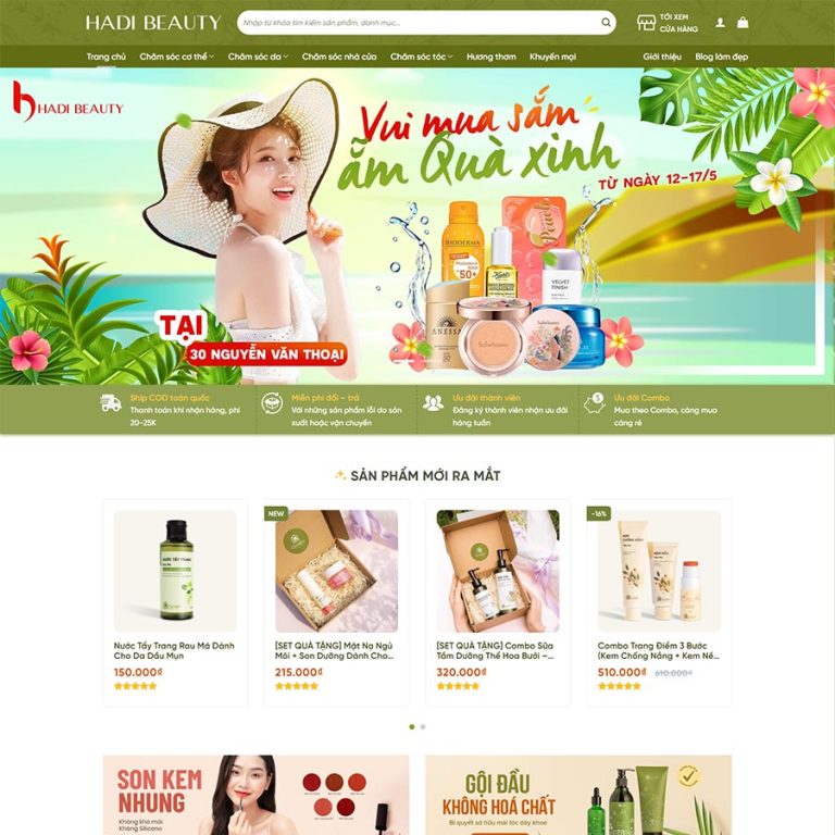 Mẫu web mỹ phẩm 19