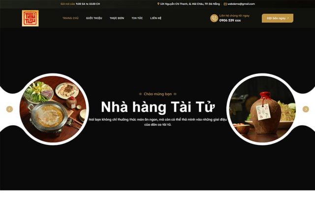 Mẫu web nhà hàng 04