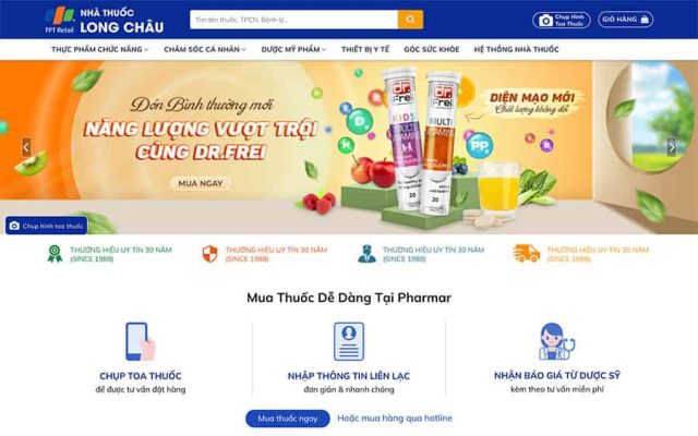 Mẫu web nhà thuốc 02 – dược phẩm – shop online