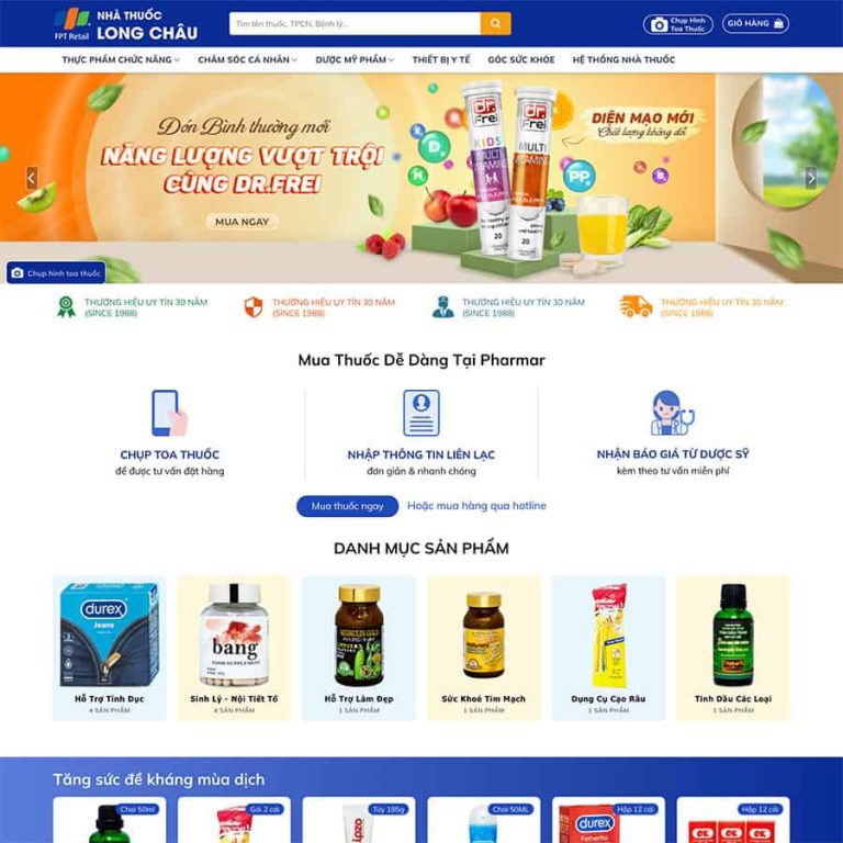 Mẫu web nhà thuốc 02 – dược phẩm – shop online