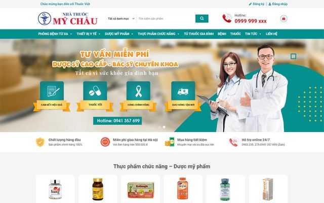 Mẫu web nhà thuốc 05