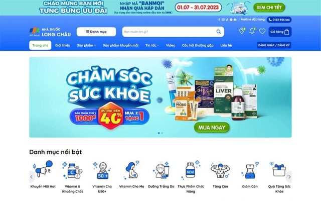 Mẫu web nhà thuốc 07