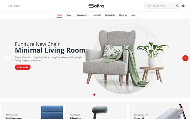 Mẫu web nội thất 26 – shop online
