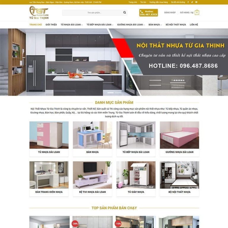 Mẫu web nội thất 29 – shop online