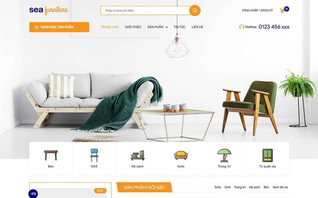 Mẫu web nội thất 27