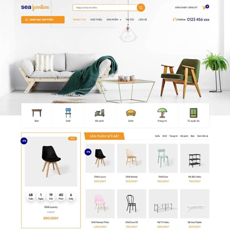 Mẫu web nội thất 27