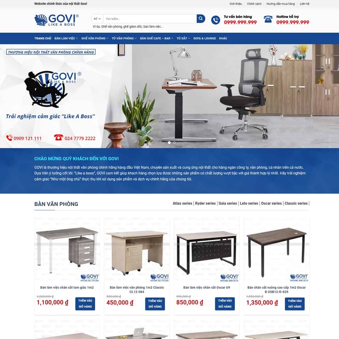 Mẫu web nội thất 03 – màn hình 1