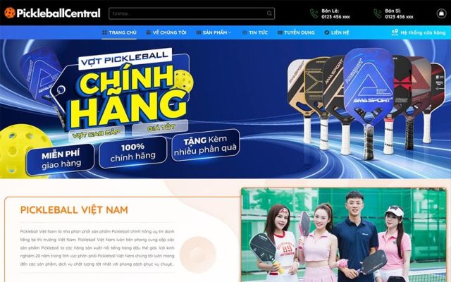 Mẫu web shop dụng cụ thể thao 02
