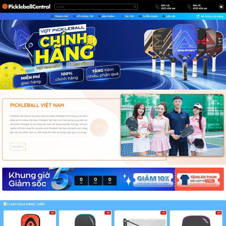 Mẫu web shop dụng cụ thể thao 02