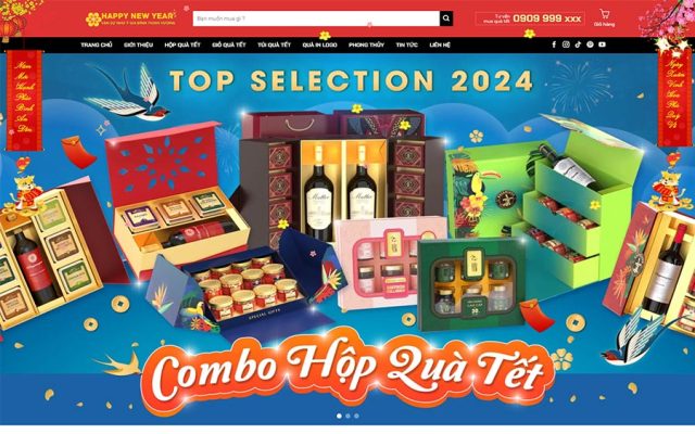 Mẫu web shop quà tặng, quà tết 02