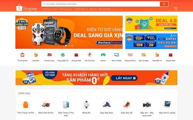 Mẫu web thương mại điện tử – shop online đa ngành