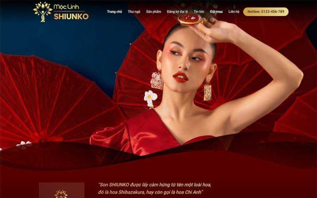 Mẫu web bán son môi – mỹ phẩm – shop online