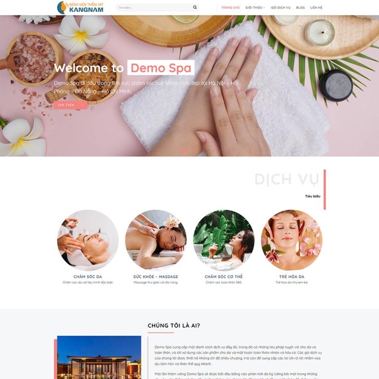 Mẫu web spa, làm 13