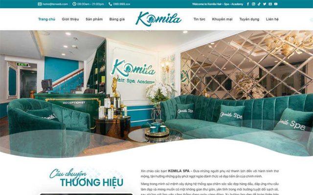 Mẫu web spa làm 07 – shop online