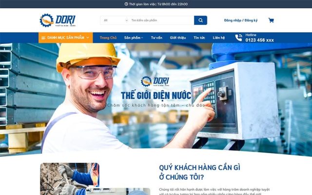 Mẫu web thiết bị điện nước 01