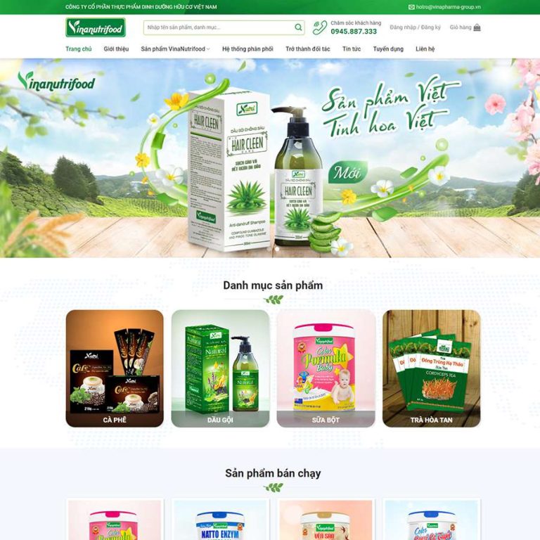 Mẫu Website Thực Phẩm Chức Năng 15 – Shop Online – Cài Đặt Sẵn