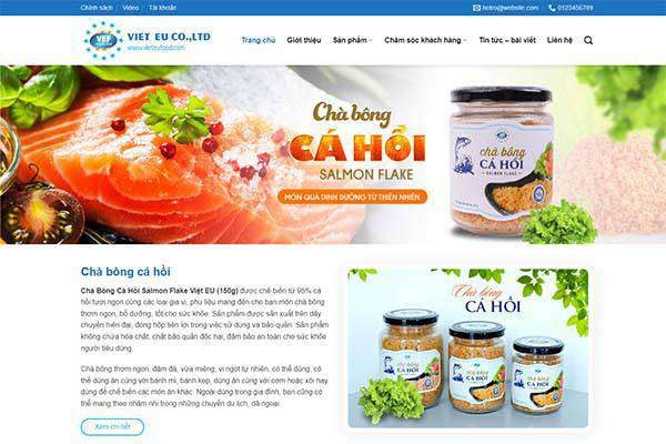 Mẫu web thực phẩm 19 – shop online