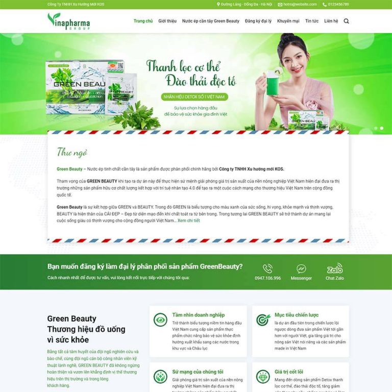 Mẫu web thực phẩm chức năng 21 – shop online