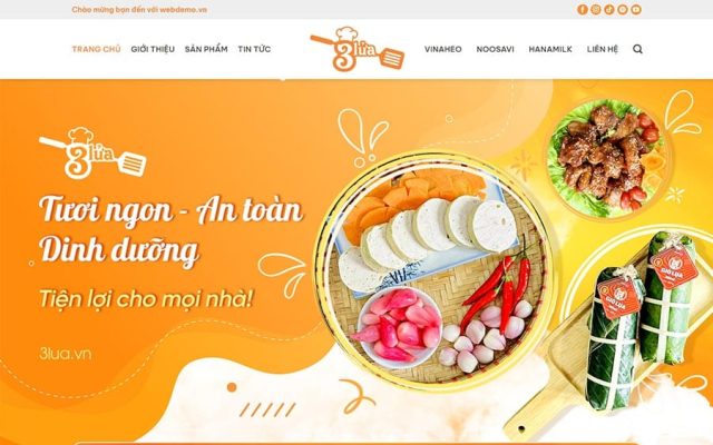 Mẫu web thực phẩm sạch 13