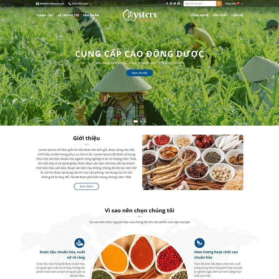 Mẫu web thực phẩm chức năng 23 – shop online – màn hình 1