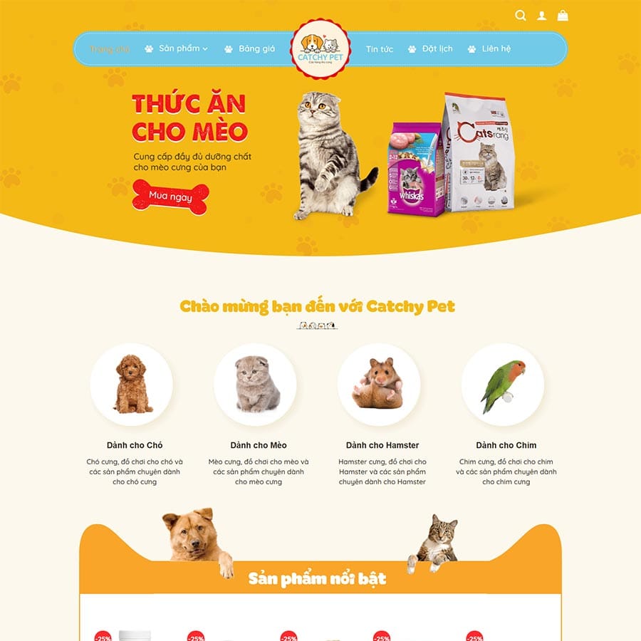 Mẫu giao diện Bán Đồ Chơi, Thực Phẩm Thú Cưng Trẻ Trung Lasa – màn hình 1