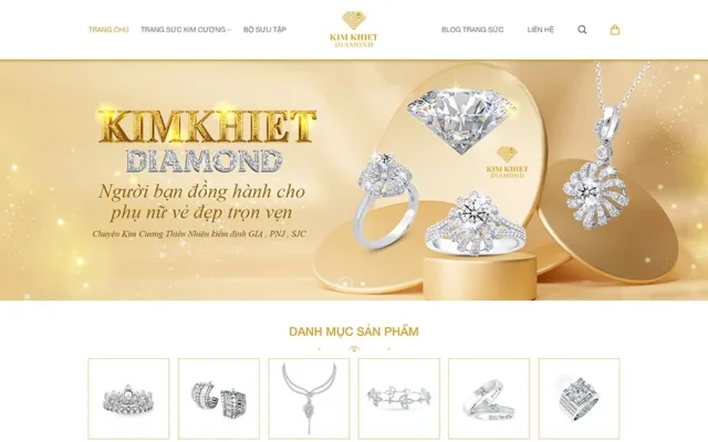 Mẫu web trang sức 03 – shop online