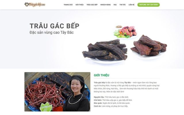 Mẫu web shop thực phẩm, đặc sản 17