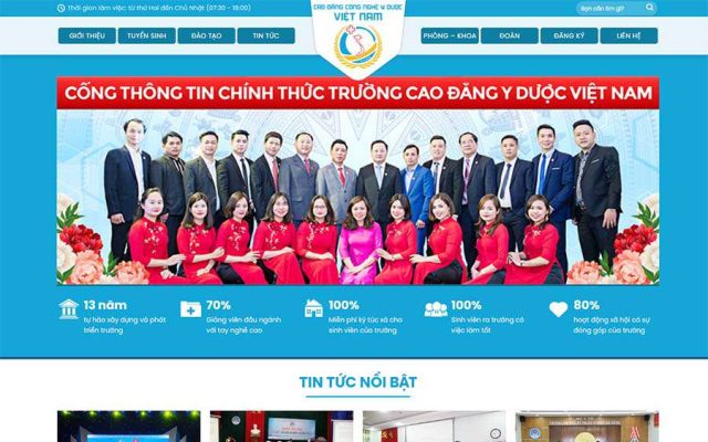 Mẫu web giới thiệu trường học – giáo dục